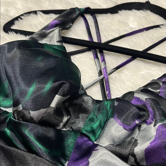 Ruby Rox Elegant Purple and Green Women's Dress Formal Mini - Picture 4 of 5